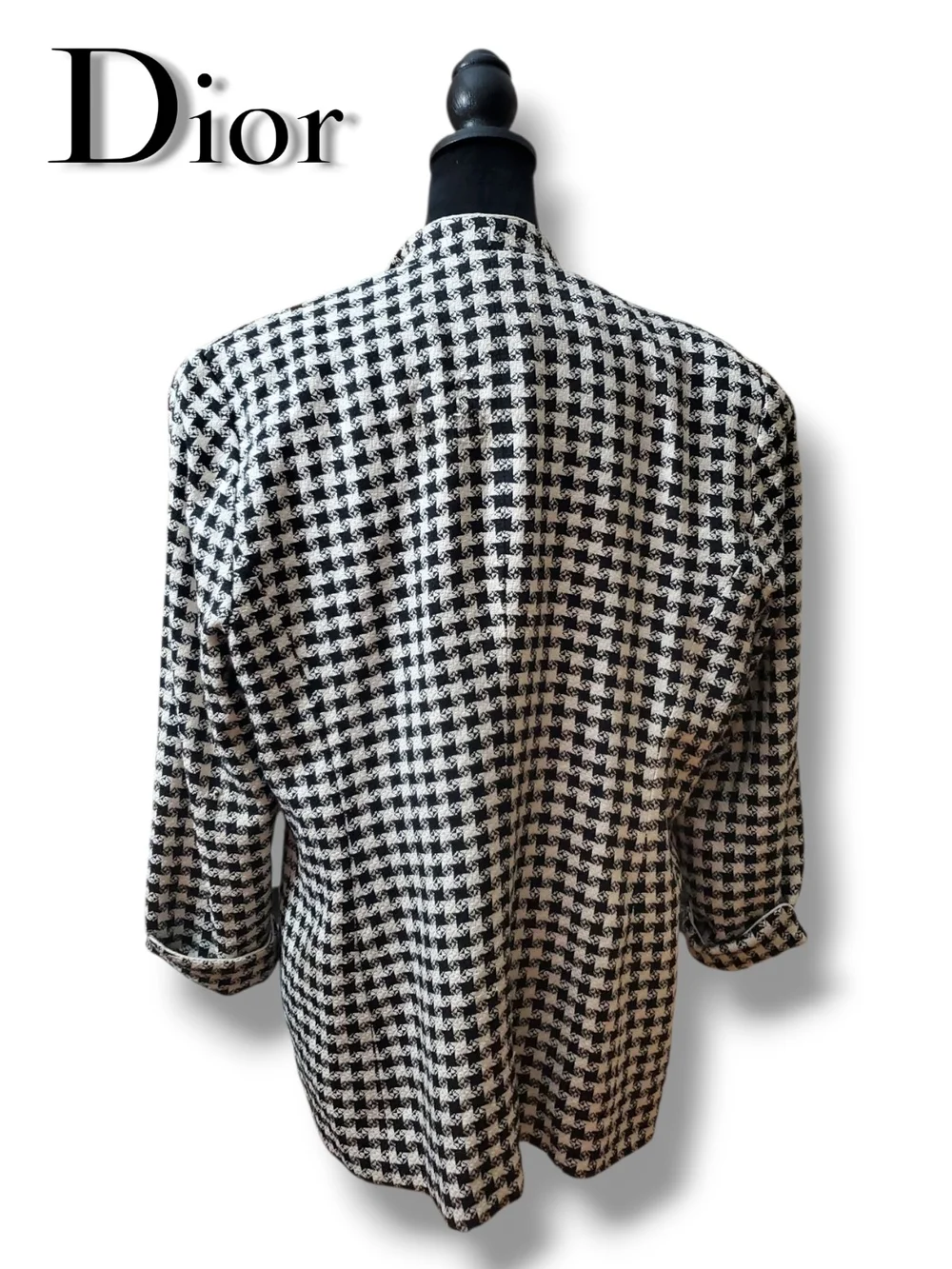 Dior Black & White Houndstooth Blazer